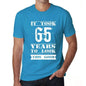 It Took 65 Years To Look This Good Mens T-Shirt Blue Birthday Gift 00480 - Blue / Xs - Casual
