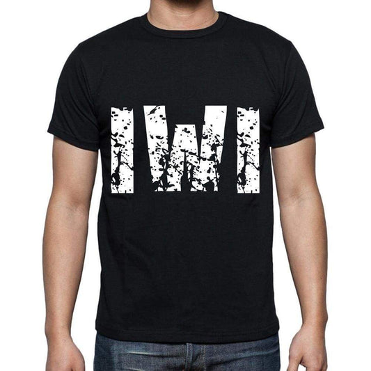 Iwi Men T Shirts Short Sleeve T Shirts Men Tee Shirts For Men Cotton Black 3 Letters - Casual