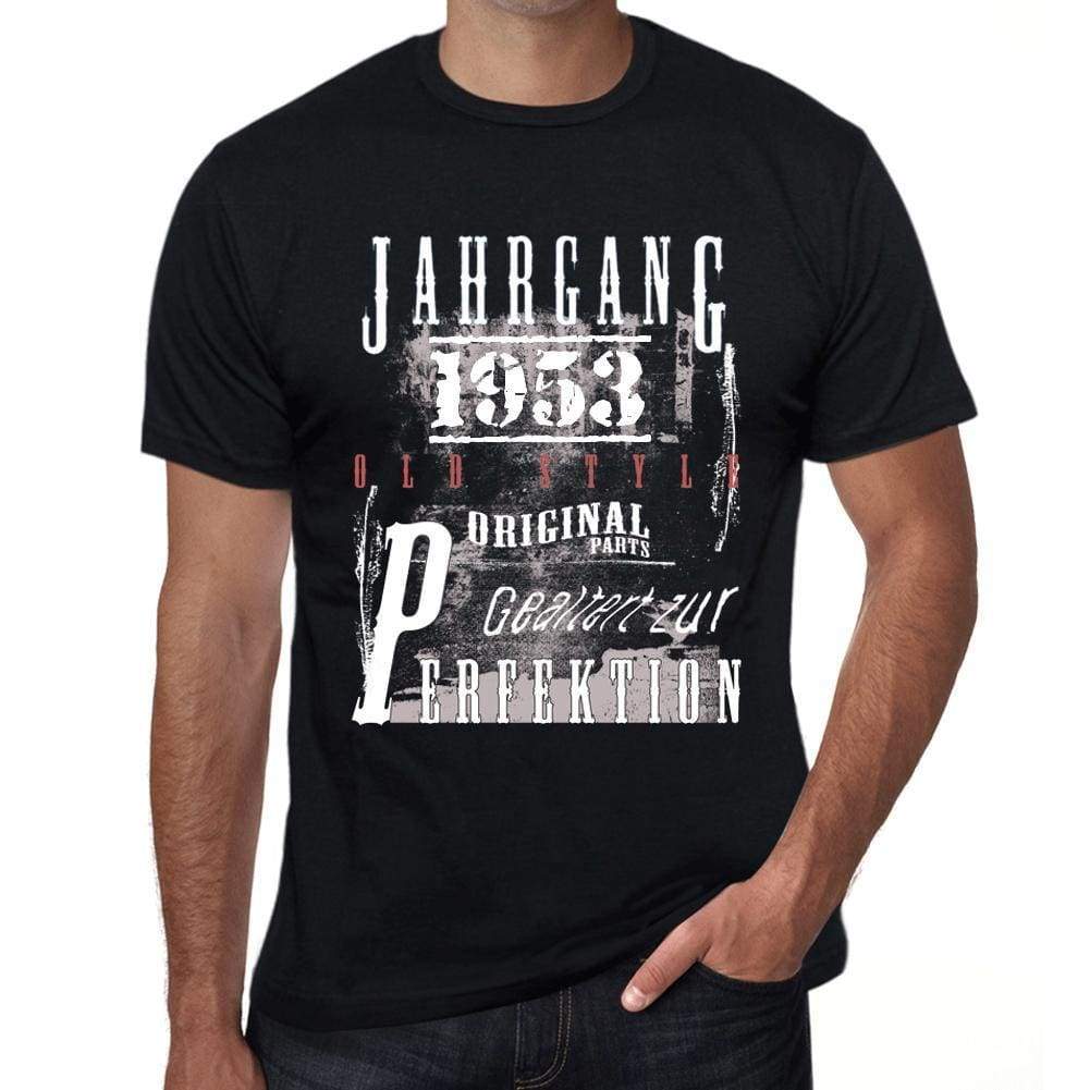 Jahrgang Birthday 1953 Black Mens Short Sleeve Round Neck T-Shirt Gift T-Shirt 00352 - Black / Xs - Casual