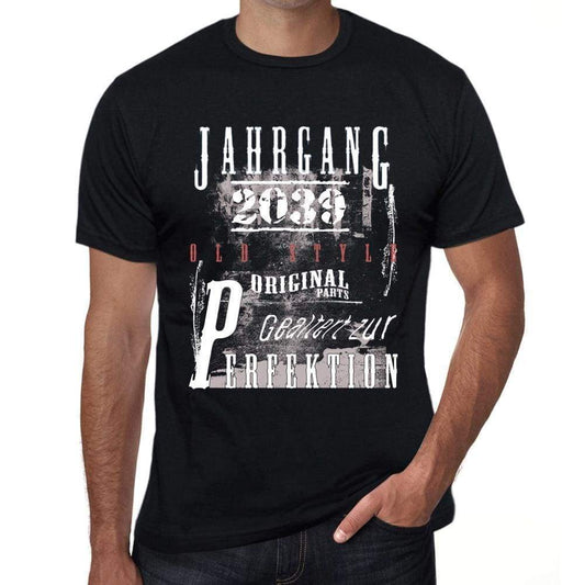Jahrgang Birthday 2039 Black Mens Short Sleeve Round Neck T-Shirt Gift T-Shirt 00352 - Black / Xs - Casual
