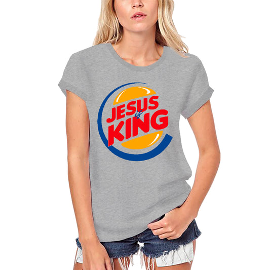 T-shirt biologique ULTRABASIC pour femmes Jésus est roi - Chemise religieuse chrétienne