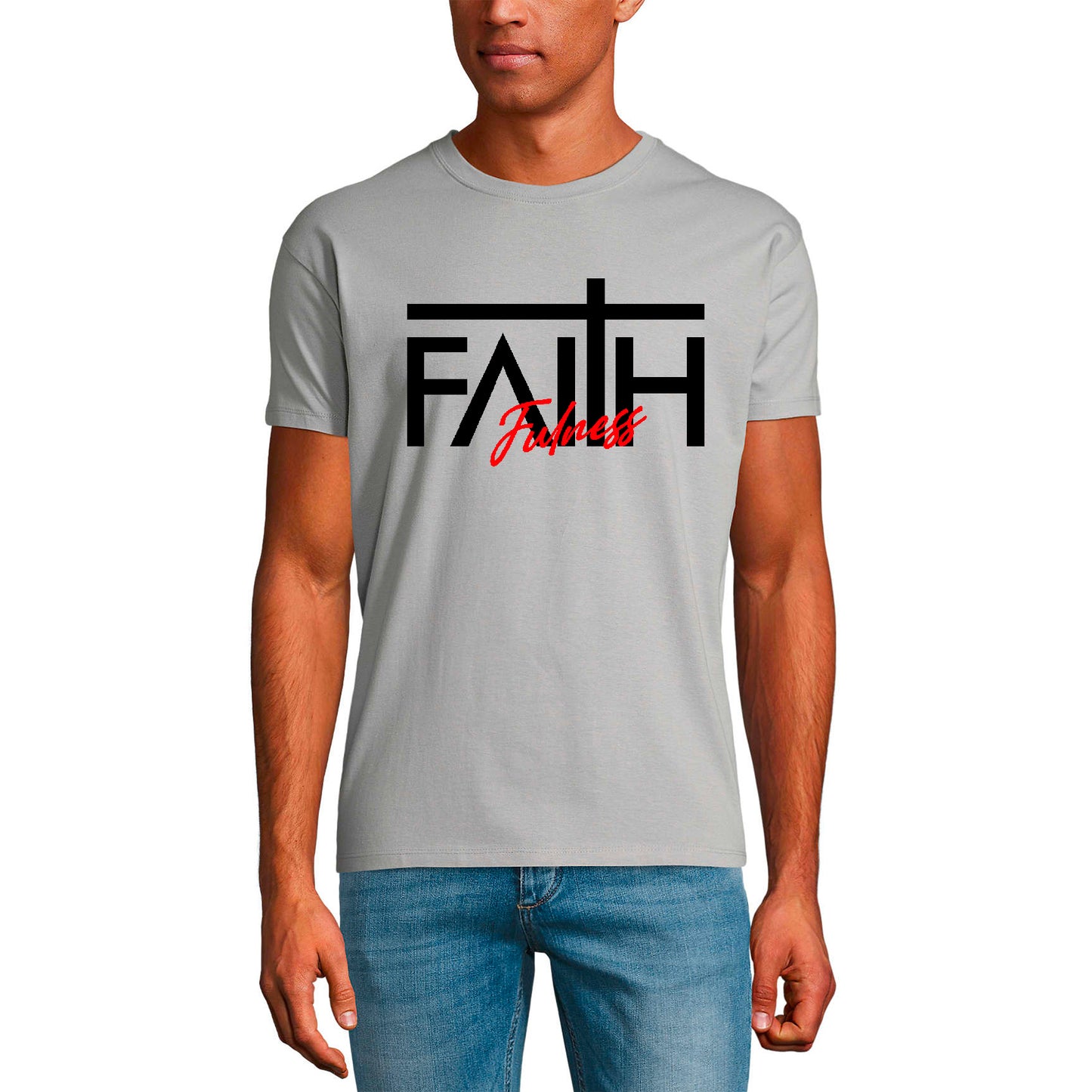 T-shirt ULTRABASIC pour hommes Faith Plénitude - Chemise religieuse chrétienne biblique