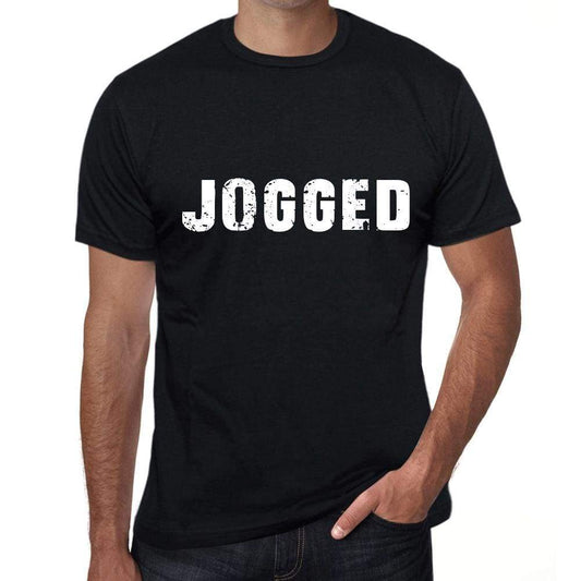 Jogged Mens Vintage T Shirt Black Birthday Gift 00554 - Black / Xs - Casual