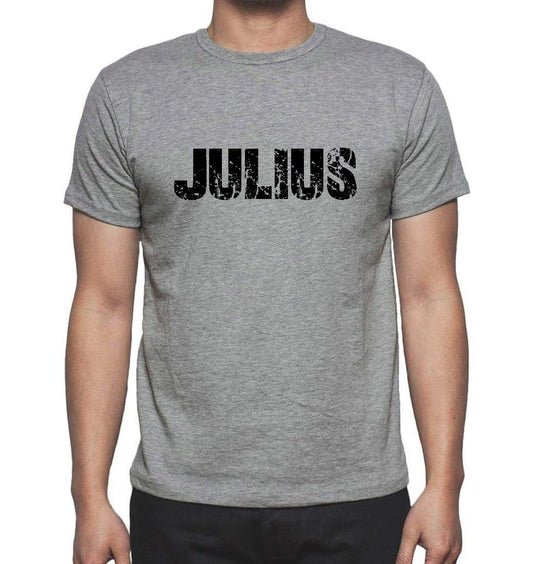 Julius Grey Mens Short Sleeve Round Neck T-Shirt 00018 - Grey / S - Casual