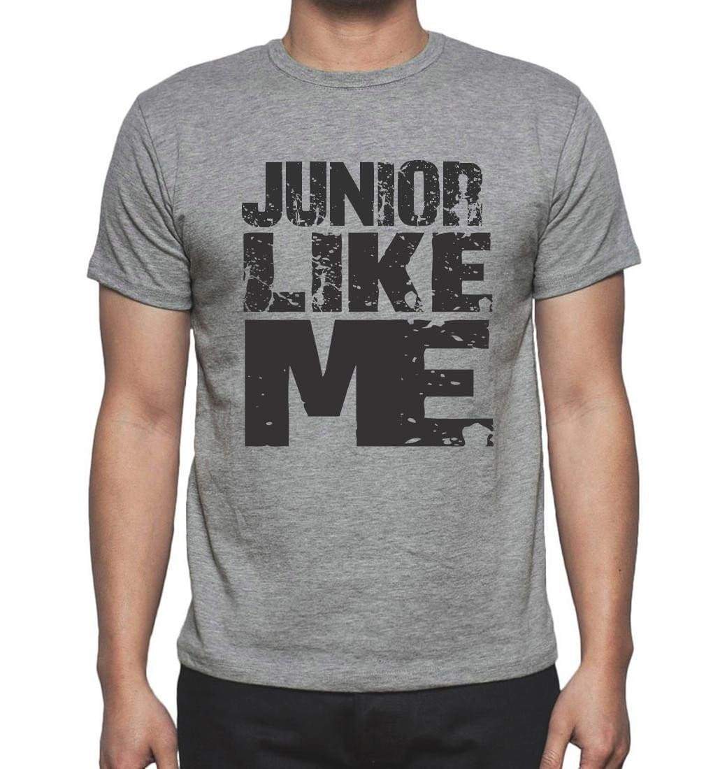 Junior Like Me Grey Mens Short Sleeve Round Neck T-Shirt - Grey / S - Casual
