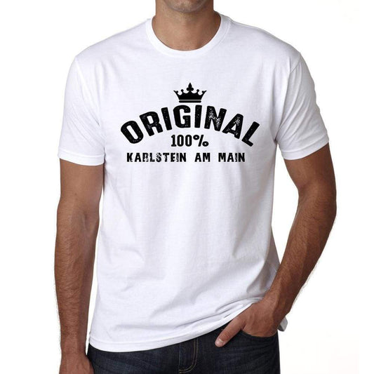 Karlstein Am Main 100% German City White Mens Short Sleeve Round Neck T-Shirt 00001 - Casual
