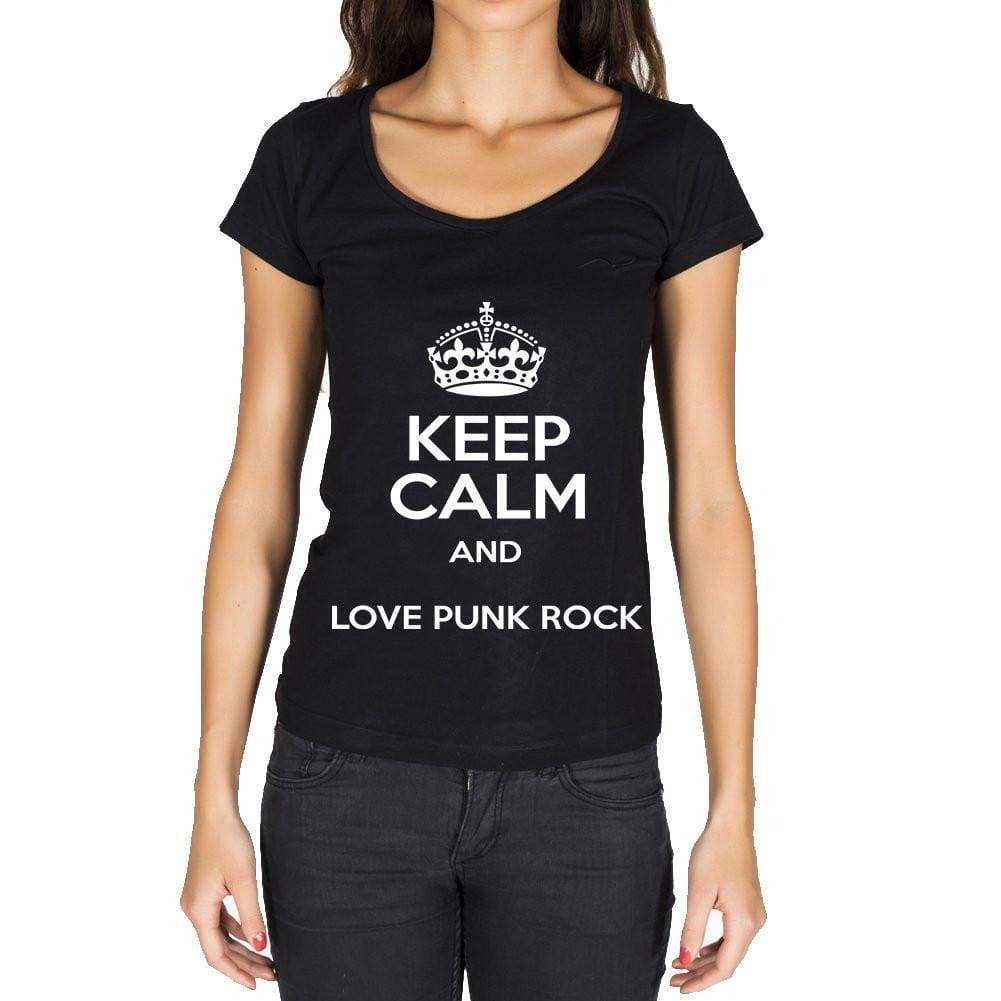 Keep Calm And Love Punk Rock Womens T-Shirt