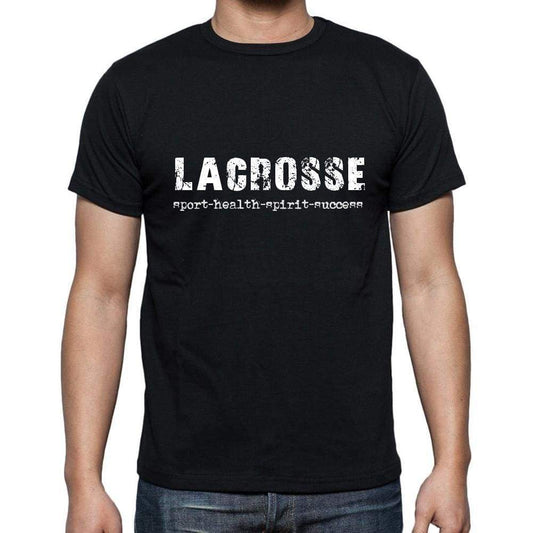 Lacrosse Sport-Health-Spirit-Success Mens Short Sleeve Round Neck T-Shirt 00079 - Casual