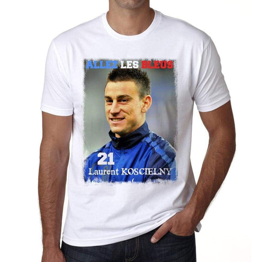 Laurent Koscielny France Les Bleus T-Shirt Euro 2016 Tshirt Mens White Tee 100% Cotton 00184