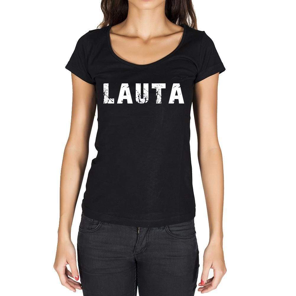 Lauta German Cities Black Womens Short Sleeve Round Neck T-Shirt 00002 - Casual