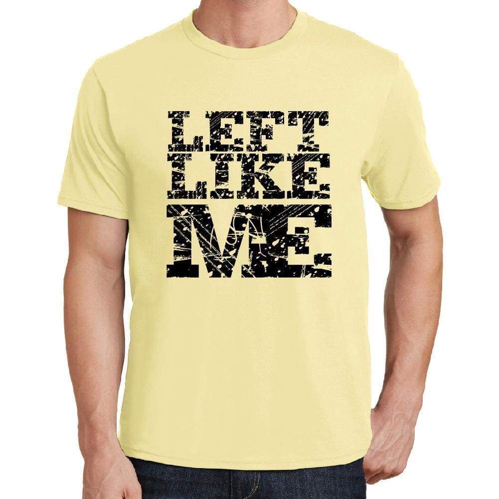 Left Like Me Yellow Mens Short Sleeve Round Neck T-Shirt 00294 - Yellow / S - Casual