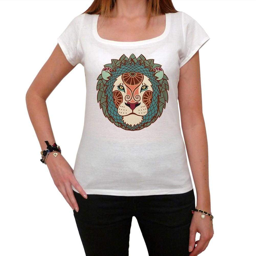Leo Zodiac Sign White Womens T-Shirt 100% Cotton 00214