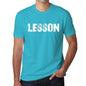 Lesson Mens Short Sleeve Round Neck T-Shirt - Blue / S - Casual