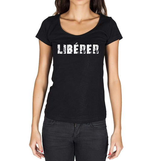 Libérer French Dictionary Womens Short Sleeve Round Neck T-Shirt 00010 - Casual