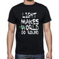 Light World Goes Round Mens Short Sleeve Round Neck T-Shirt 00082 - Black / S - Casual