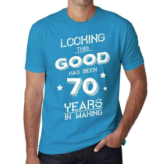 Looking This Good Has Been 70 Years In Making Mens T-Shirt Blue Birthday Gift 00441 - Blue / Xs - Casual