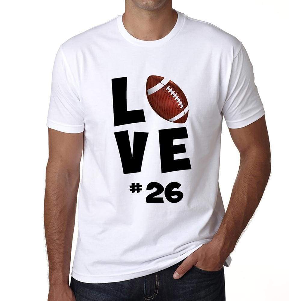 Love Sport 26 Mens Short Sleeve Round Neck T-Shirt 00117 - White / S - Casual