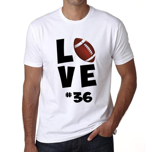 Love Sport 36 Mens Short Sleeve Round Neck T-Shirt 00117 - White / S - Casual