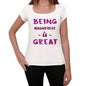 Magnificent Being Great White Womens Short Sleeve Round Neck T-Shirt Gift T-Shirt 00323 - White / Xs - Casual