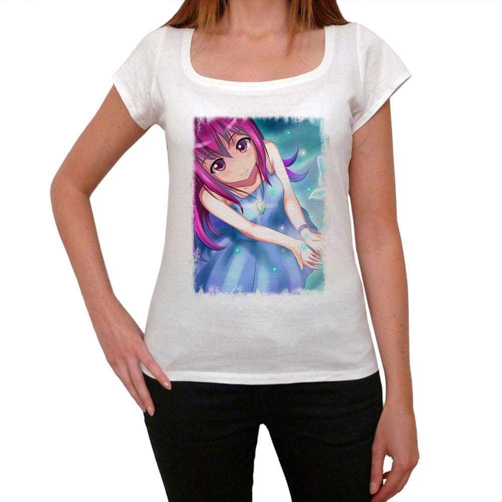 Manga Girl With Butterfly T-Shirt For Women T Shirt Gift 00088 - T-Shirt