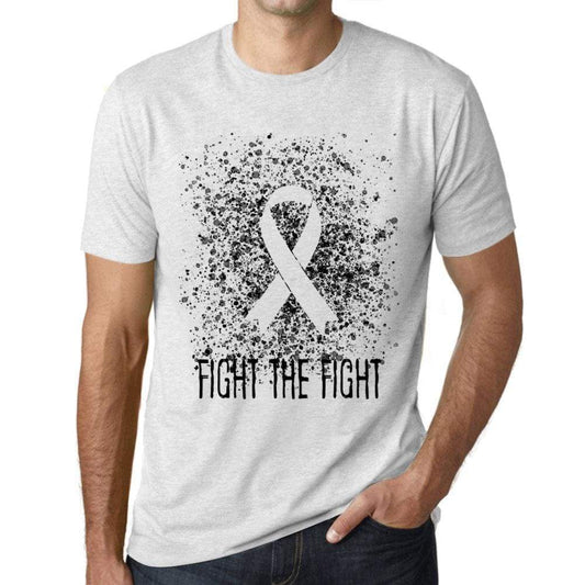 Mens Graphic T-Shirt Cancer Fight The Fight Vintage White - Vintage White / Xs / Cotton - T-Shirt