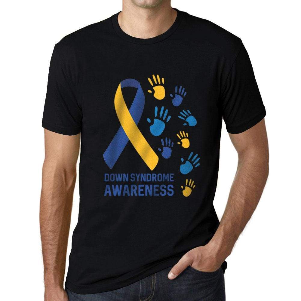 Mens Graphic T-Shirt Down Syndrome Awareness Deep Black - Deep Black / Xs / Cotton - T-Shirt