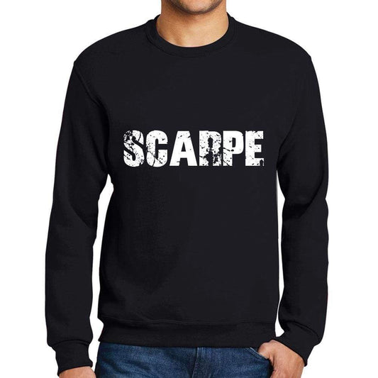 Mens Printed Graphic Sweatshirt Popular Words Scarpe Deep Black - Deep Black / Small / Cotton - Sweatshirts