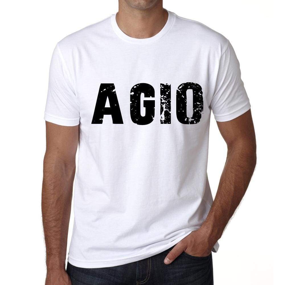 Mens Tee Shirt Vintage T Shirt Agio X-Small White 00560 - White / Xs - Casual