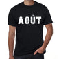 Mens Tee Shirt Vintage T Shirt Août X-Small Black 00557 - Black / Xs - Casual