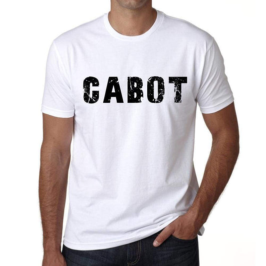 <span>Men's</span> Tee Shirt Vintage T shirt Cabot X-Small White 00561 - ULTRABASIC