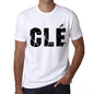 Mens Tee Shirt Vintage T Shirt Clé X-Small White 00559 - White / Xs - Casual