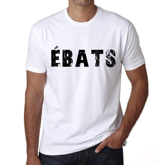 Mens Tee Shirt Vintage T Shirt Ébats X-Small White 00561 - White / Xs - Casual