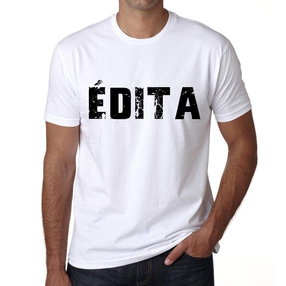 Mens Tee Shirt Vintage T Shirt Édita X-Small White 00561 - White / Xs - Casual