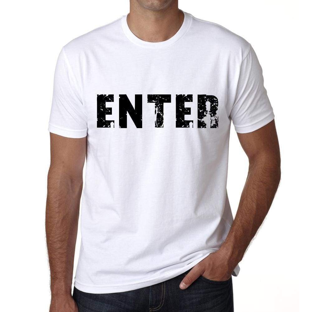 Mens Tee Shirt Vintage T Shirt Enter X-Small White 00561 - White / Xs - Casual