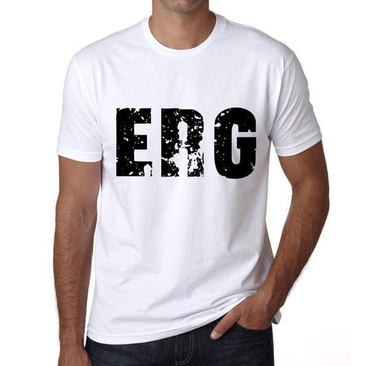 Mens Tee Shirt Vintage T Shirt Erg X-Small White 00559 - White / Xs - Casual