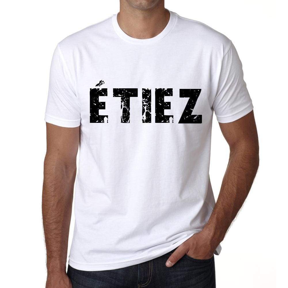 Mens Tee Shirt Vintage T Shirt Étiez X-Small White 00561 - White / Xs - Casual