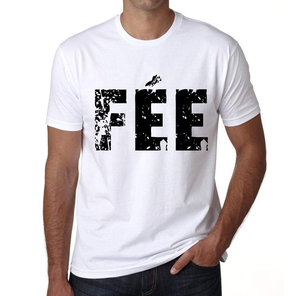 Mens Tee Shirt Vintage T Shirt Fée X-Small White 00559 - White / Xs - Casual