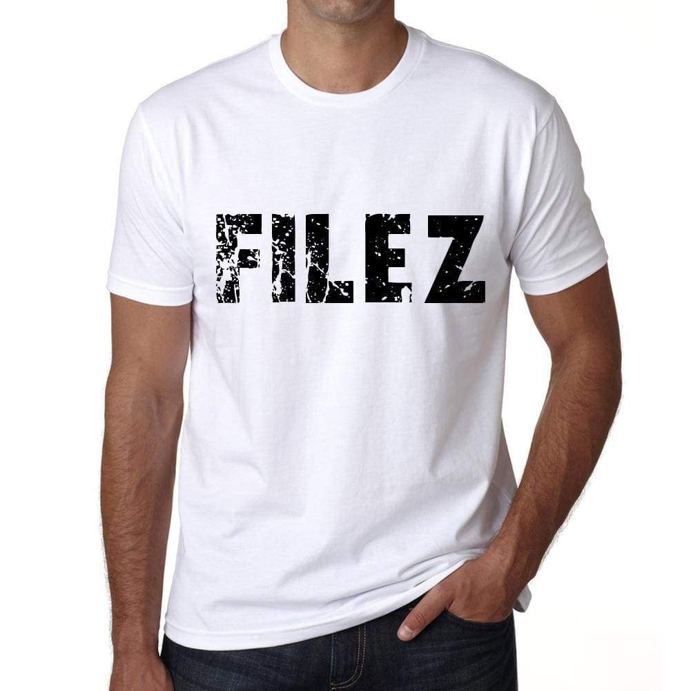 Mens Tee Shirt Vintage T Shirt Filez X-Small White 00561 - White / Xs - Casual