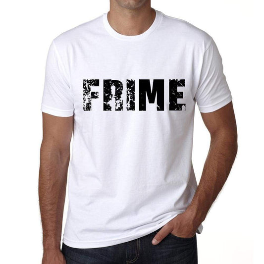 Mens Tee Shirt Vintage T Shirt Frime X-Small White 00561 - White / Xs - Casual