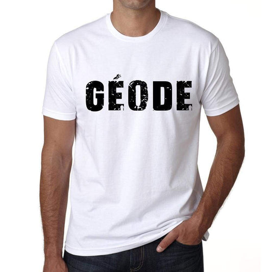 Mens Tee Shirt Vintage T Shirt Géode X-Small White 00561 - White / Xs - Casual