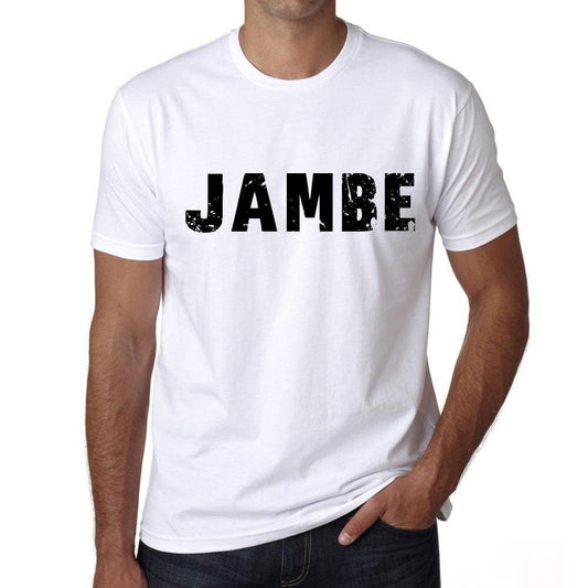 Mens Tee Shirt Vintage T Shirt Jambe X-Small White 00561 - White / Xs - Casual