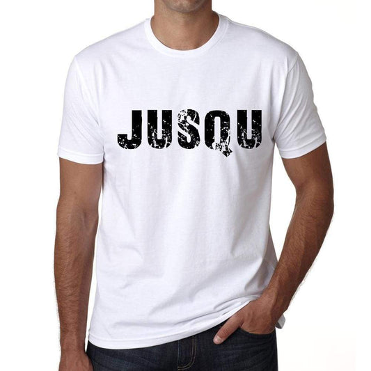 Mens Tee Shirt Vintage T Shirt Jusqu X-Small White 00561 - White / Xs - Casual