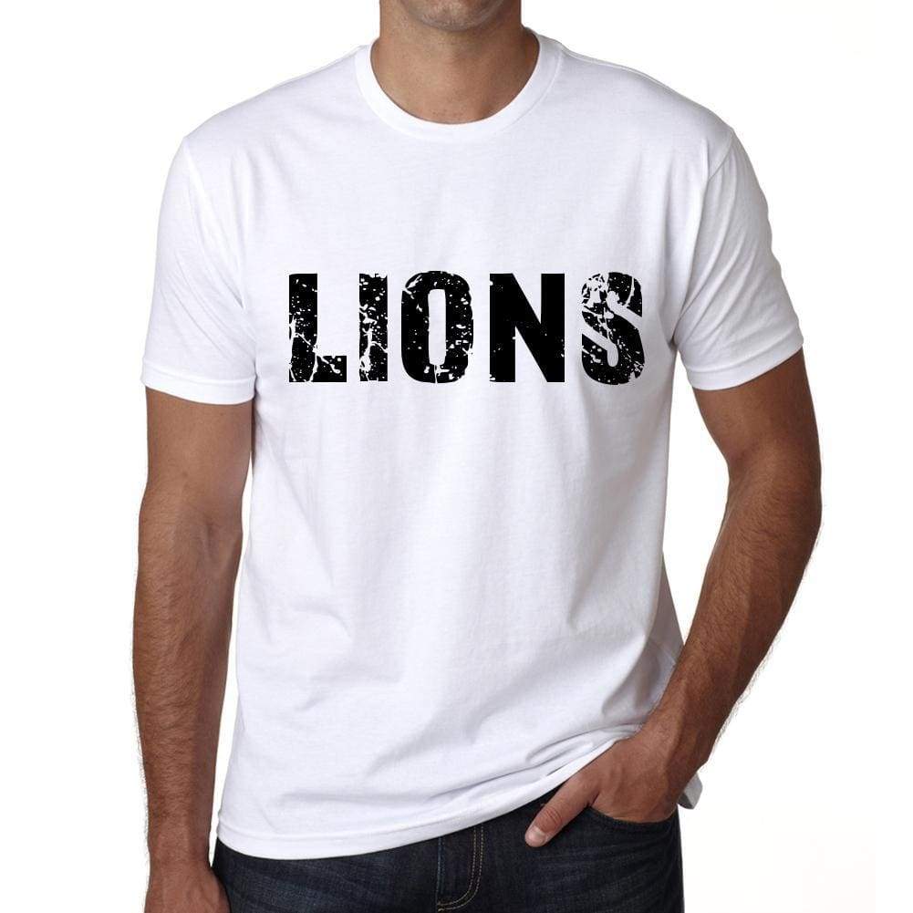 <span>Men's</span> Tee Shirt Vintage T shirt Lions X-Small White 00561 - ULTRABASIC