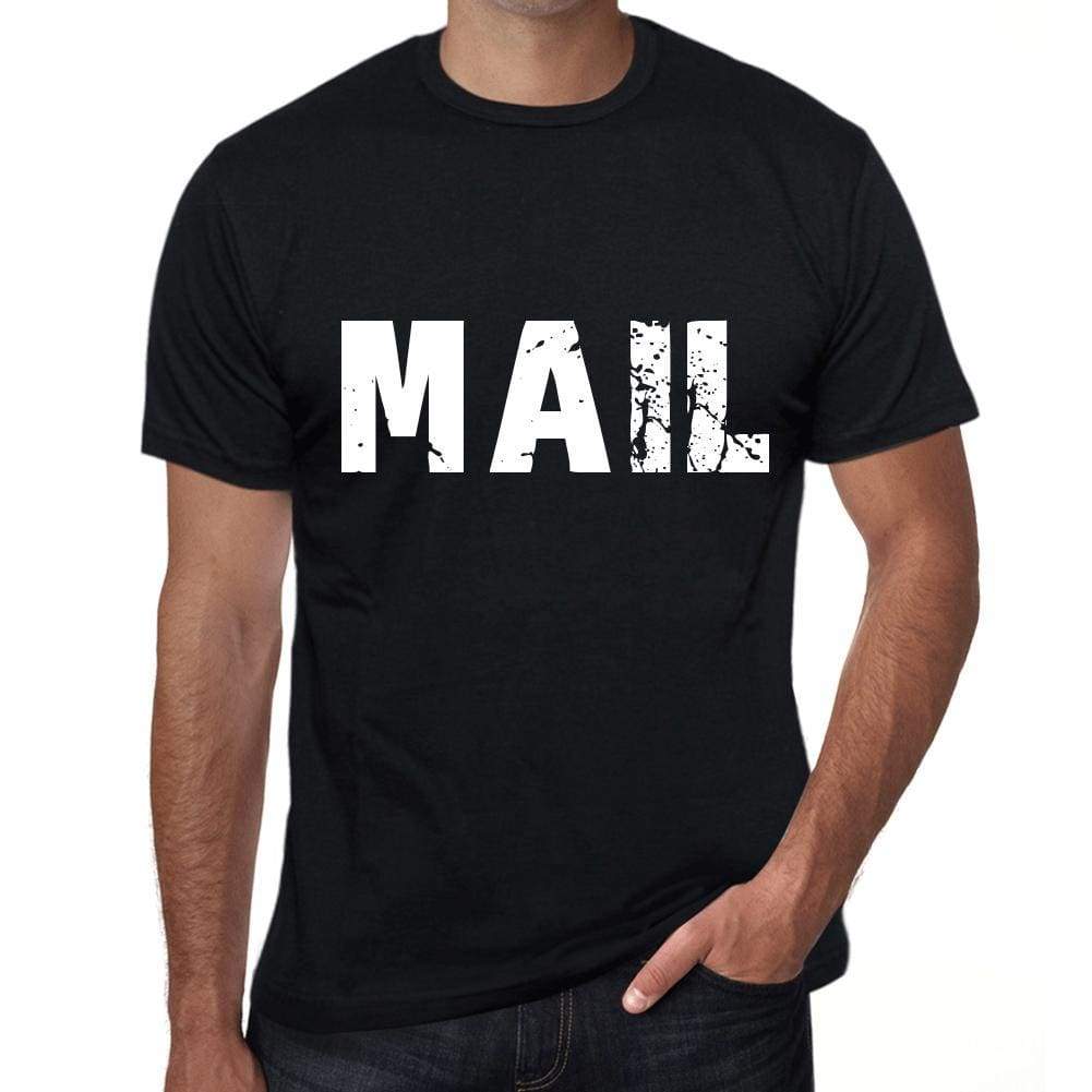 Mens Tee Shirt Vintage T Shirt Mail X-Small Black 00557 - Black / Xs - Casual