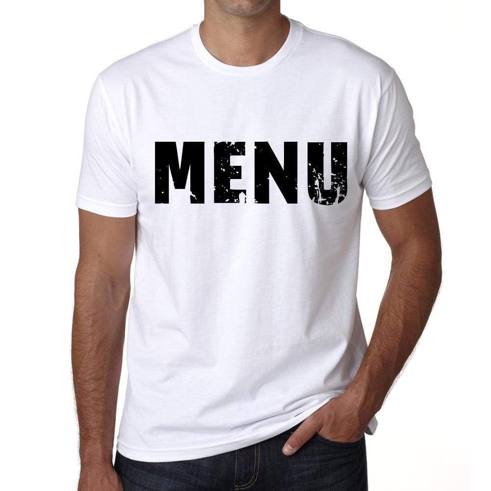 Mens Tee Shirt Vintage T Shirt Menu X-Small White 00560 - White / Xs - Casual