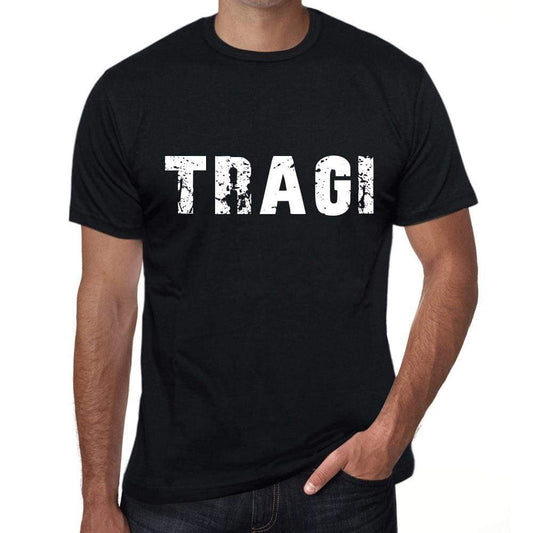 Mens Tee Shirt Vintage T Shirt Tragi X-Small Black 00558 - Black / Xs - Casual
