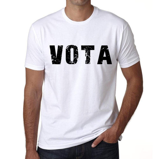 Mens Tee Shirt Vintage T Shirt Vota X-Small White 00560 - White / Xs - Casual