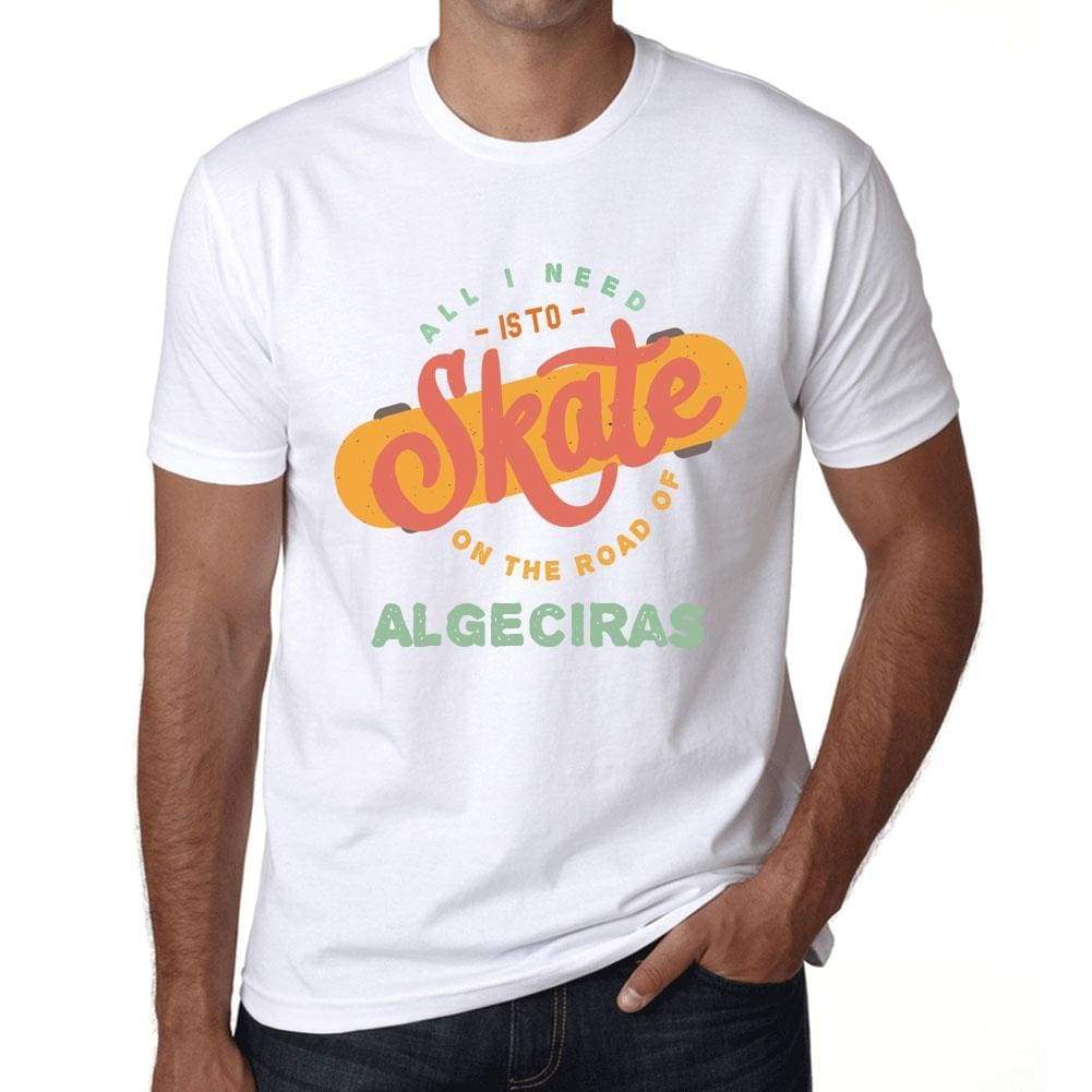 Mens Vintage Tee Shirt Graphic T Shirt Algeciras White - White / Xs / Cotton - T-Shirt