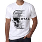 Mens Vintage Tee Shirt Graphic T Shirt Anxiety Skull Loyal White - White / Xs / Cotton - T-Shirt