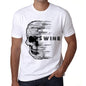 Mens Vintage Tee Shirt Graphic T Shirt Anxiety Skull Swine White - White / Xs / Cotton - T-Shirt